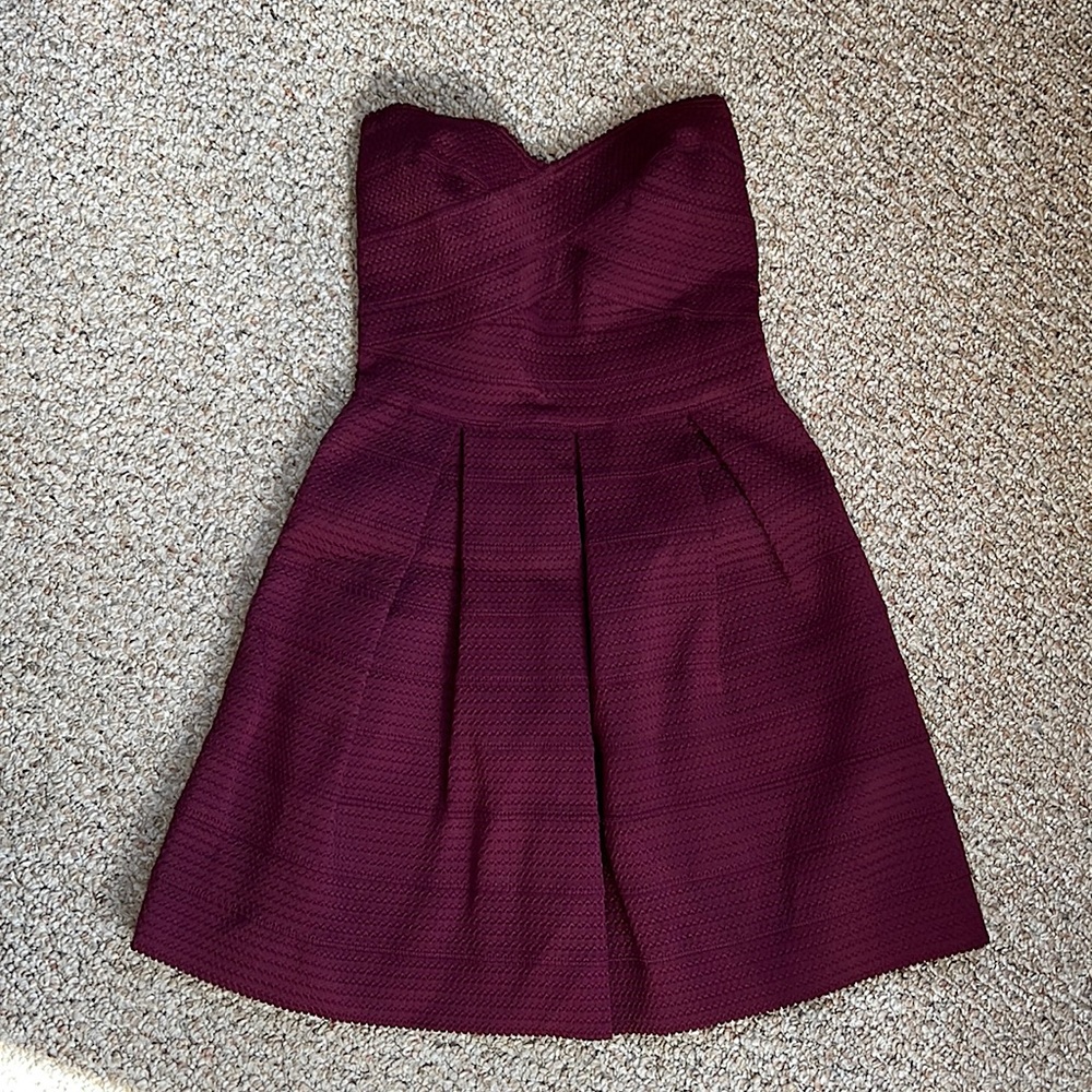 Brand-New Express Purple Bandage-Style A-Line Fit & Flare Dress, Size S